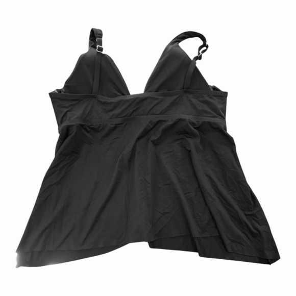 Becca Color Code Keyhole Tankini Swim Top in black NWT - Picture 4 of 5